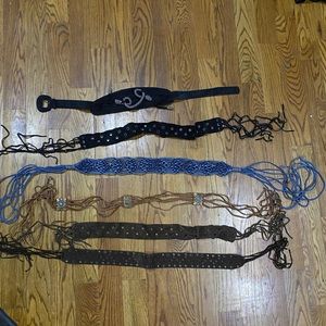 6 - Assorted Womens string waist belts